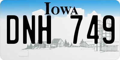 IA license plate DNH749