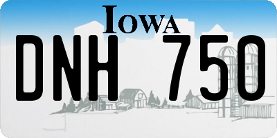 IA license plate DNH750