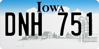 IA license plate DNH751