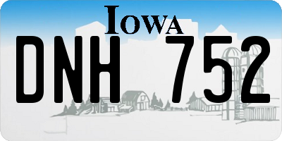 IA license plate DNH752
