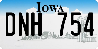 IA license plate DNH754