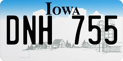 IA license plate DNH755
