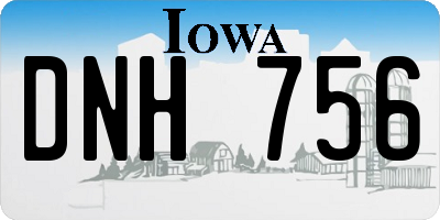 IA license plate DNH756
