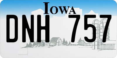 IA license plate DNH757