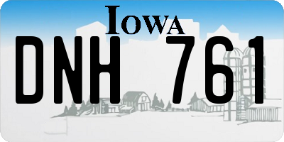 IA license plate DNH761