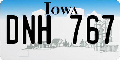IA license plate DNH767