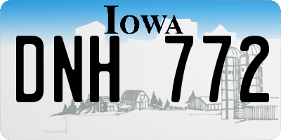 IA license plate DNH772