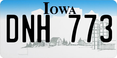 IA license plate DNH773