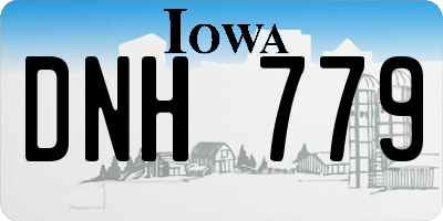 IA license plate DNH779