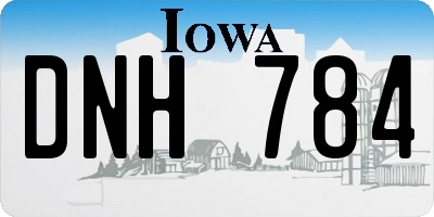 IA license plate DNH784
