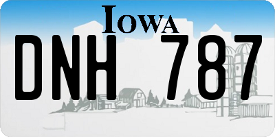 IA license plate DNH787