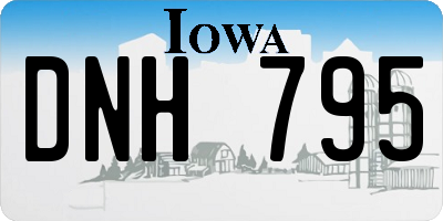 IA license plate DNH795