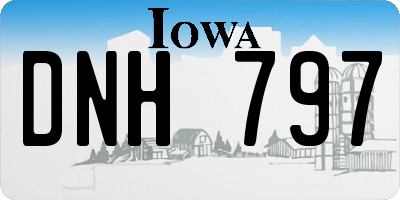 IA license plate DNH797