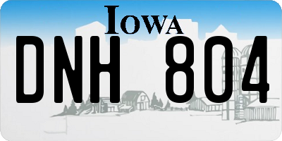 IA license plate DNH804