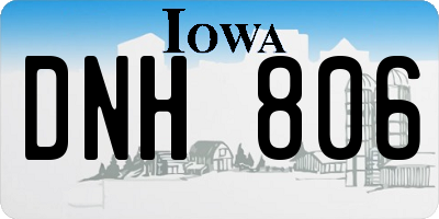 IA license plate DNH806