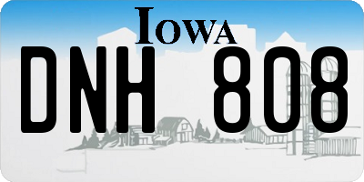 IA license plate DNH808