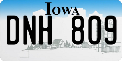 IA license plate DNH809