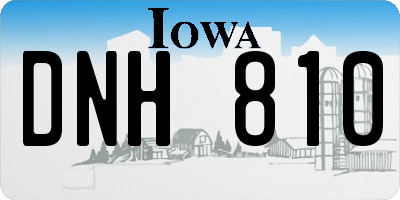 IA license plate DNH810