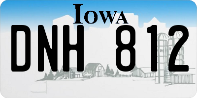 IA license plate DNH812