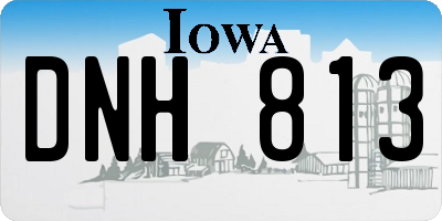 IA license plate DNH813
