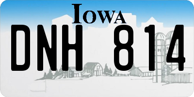 IA license plate DNH814