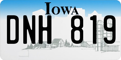 IA license plate DNH819