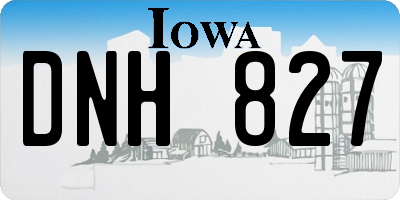 IA license plate DNH827