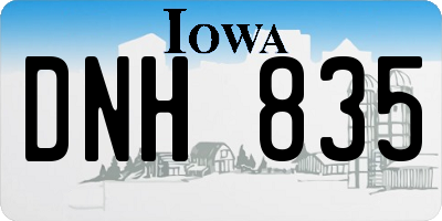 IA license plate DNH835