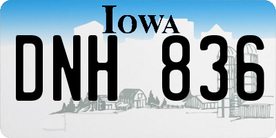 IA license plate DNH836