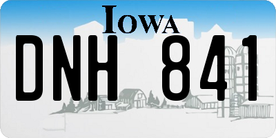 IA license plate DNH841