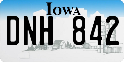 IA license plate DNH842