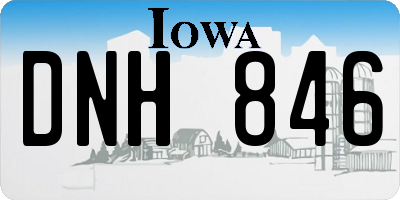 IA license plate DNH846