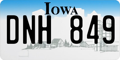 IA license plate DNH849