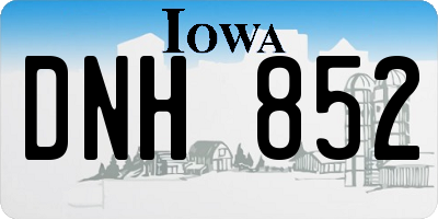 IA license plate DNH852