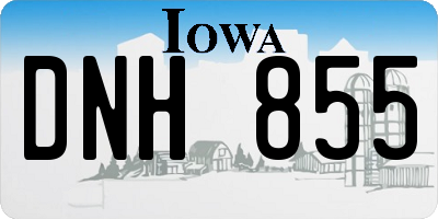 IA license plate DNH855