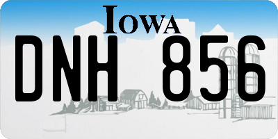 IA license plate DNH856