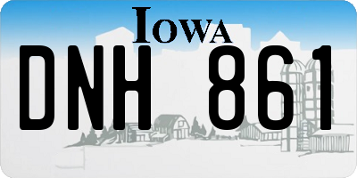 IA license plate DNH861