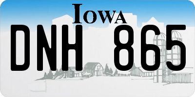 IA license plate DNH865
