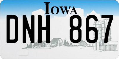 IA license plate DNH867