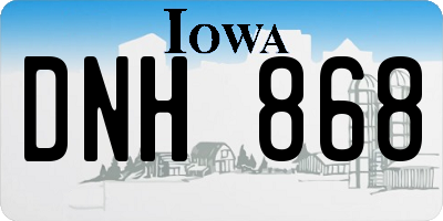 IA license plate DNH868