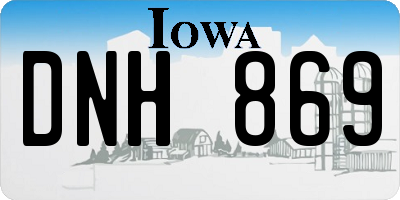 IA license plate DNH869