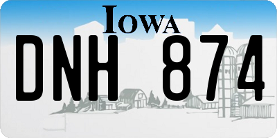 IA license plate DNH874