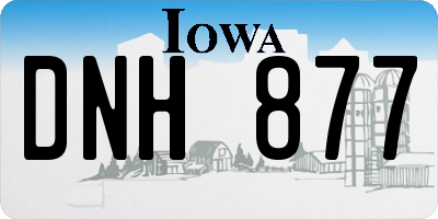 IA license plate DNH877