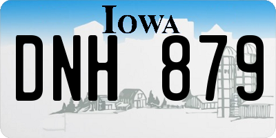 IA license plate DNH879