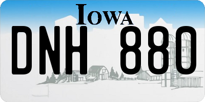 IA license plate DNH880
