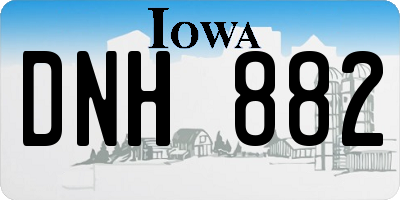 IA license plate DNH882