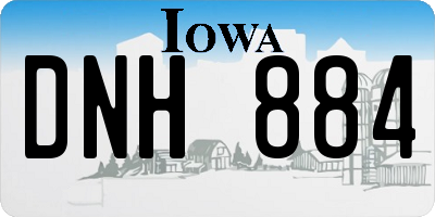 IA license plate DNH884