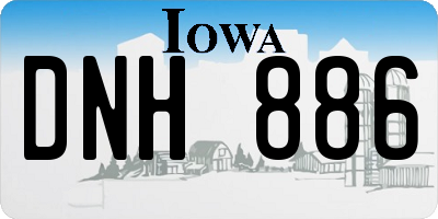 IA license plate DNH886