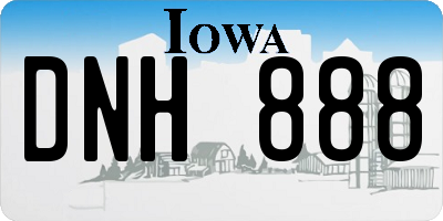IA license plate DNH888