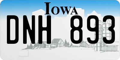 IA license plate DNH893